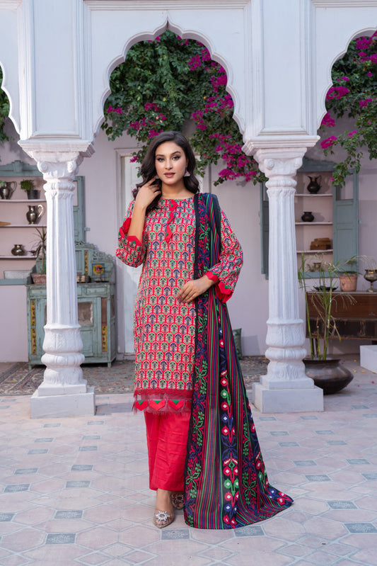 Shafaq Digital Printed Lawn 3 Piece PR-2716