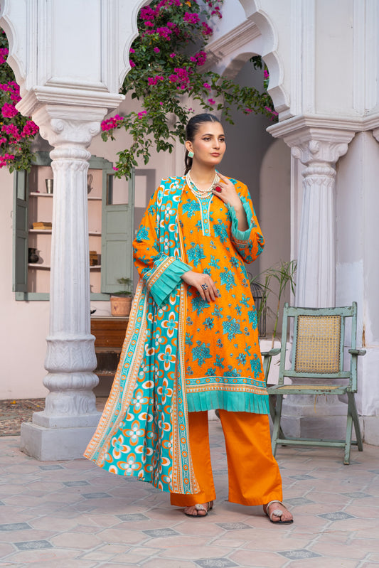 Shafaq Digital Printed Lawn 3 Piece PR-2725