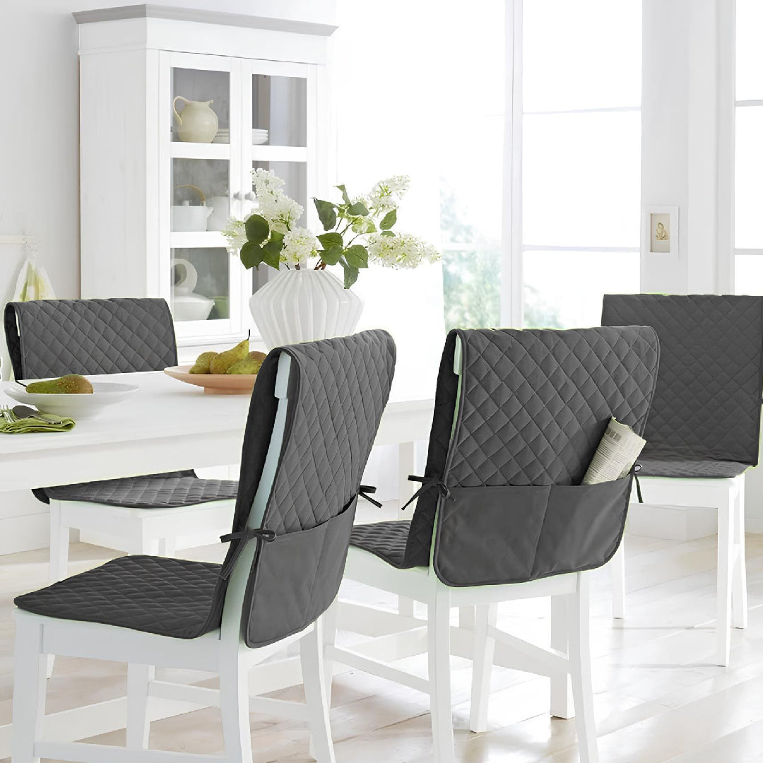 Dining Chair Cover with Quilting Premium Quilty Soft Matrial